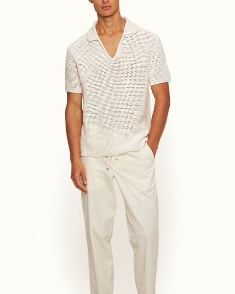 Batten Crochet Polo Shirt