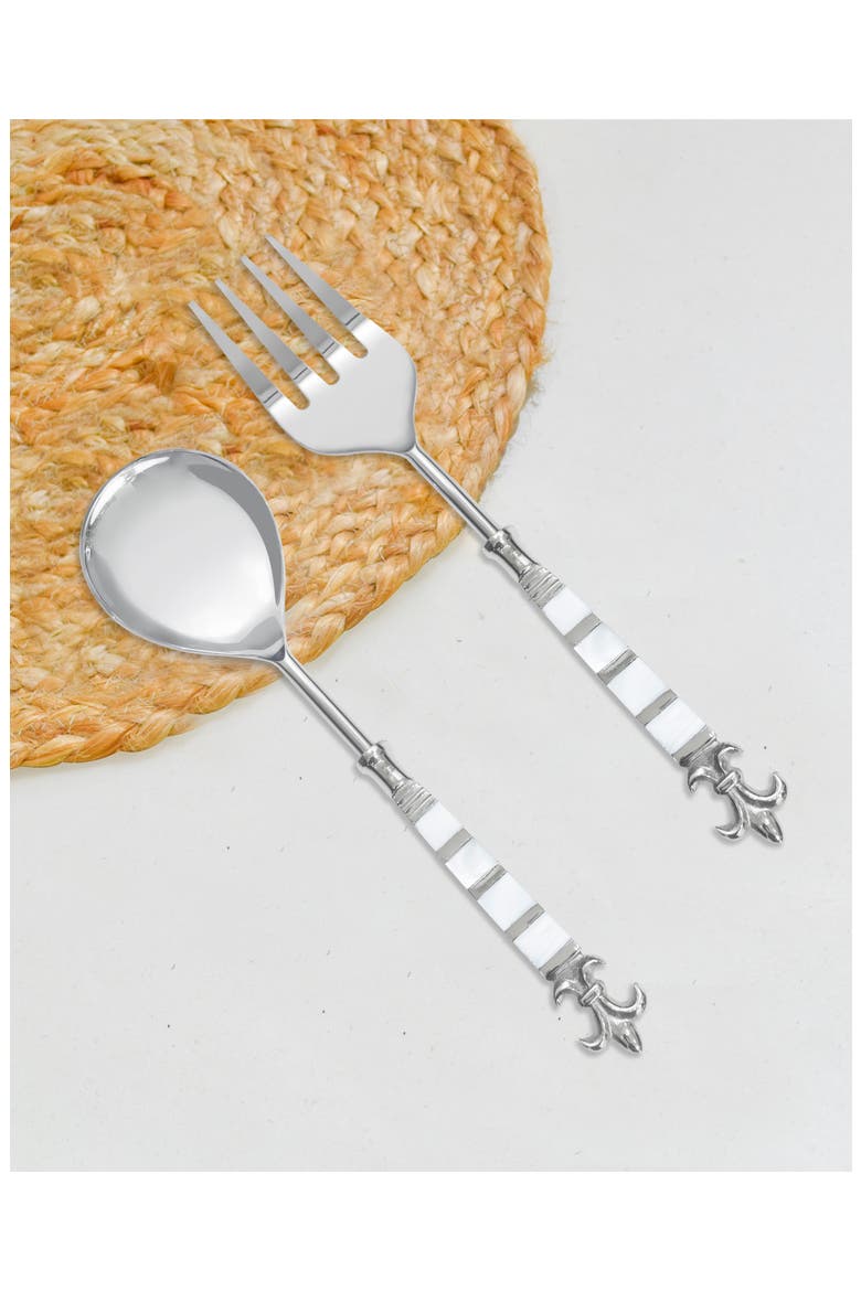 Mother-of-Pearl 2-Piece Salad Serving Set, Alternate, color, IVORY