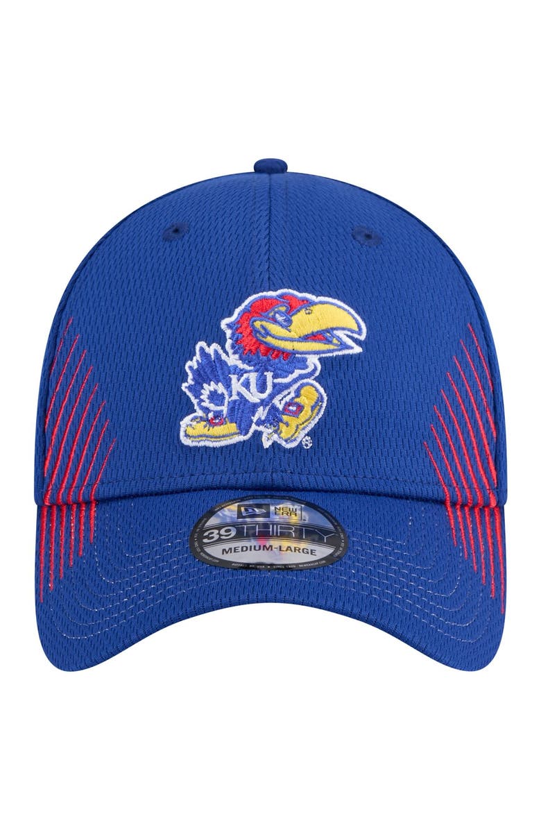 New Era Men's New Era Royal Kansas Jayhawks Active Slash Sides 39THIRTY Flex Hat, Alternate, color, Royal