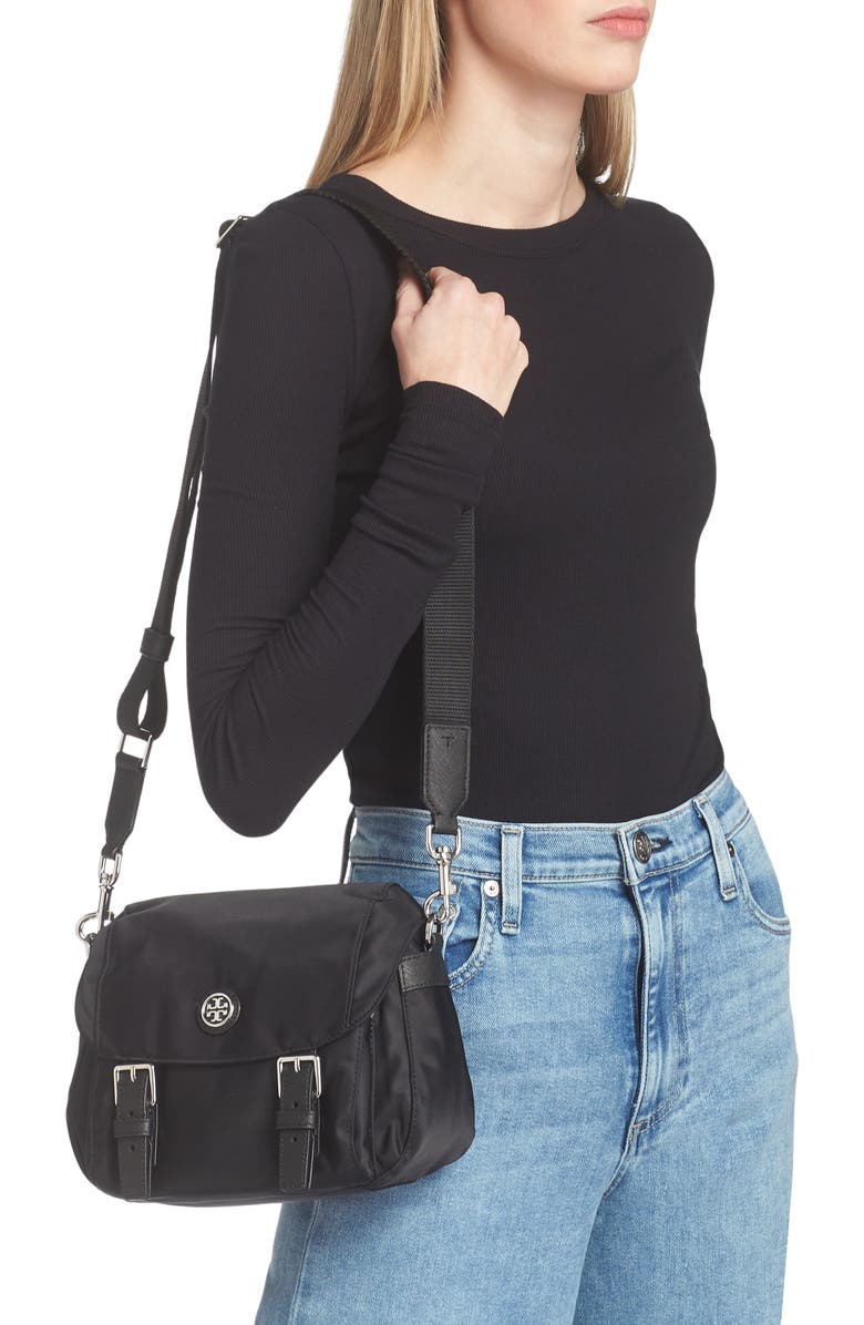 Tory Burch Small Nylon Messenger Bag, Alternate, color,