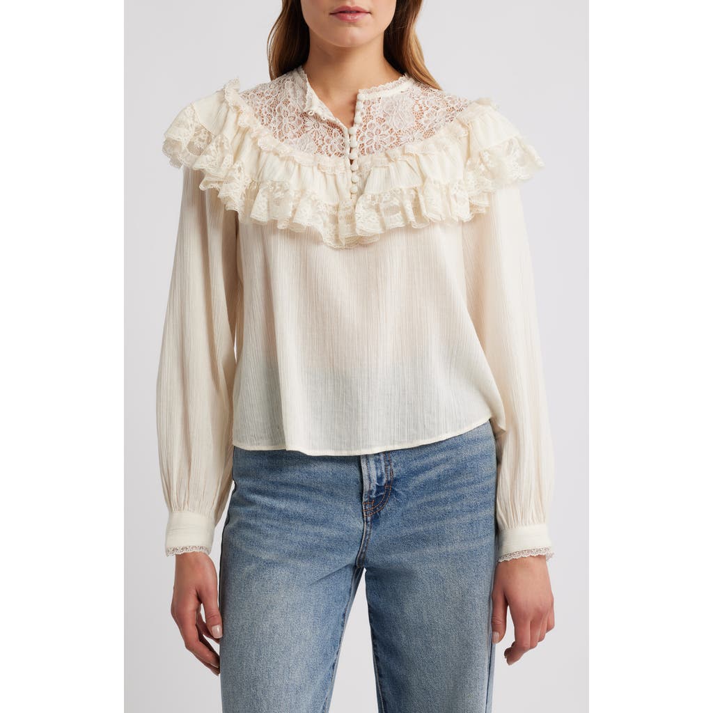 LOVE THE LABEL Brandi Ruffle Yoke Top in Ivory  product