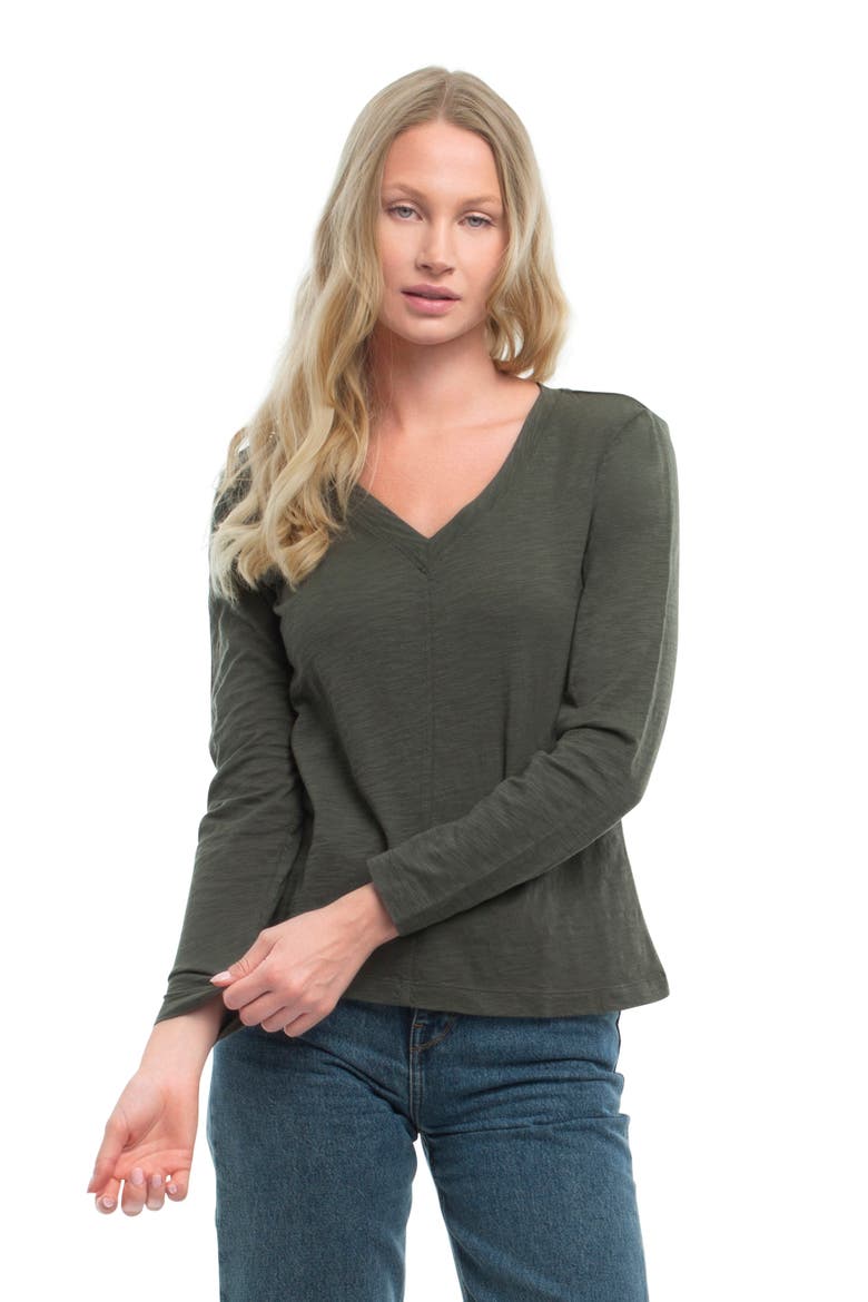 Deep-V Slim Tee, Alternate, color, Kambaba