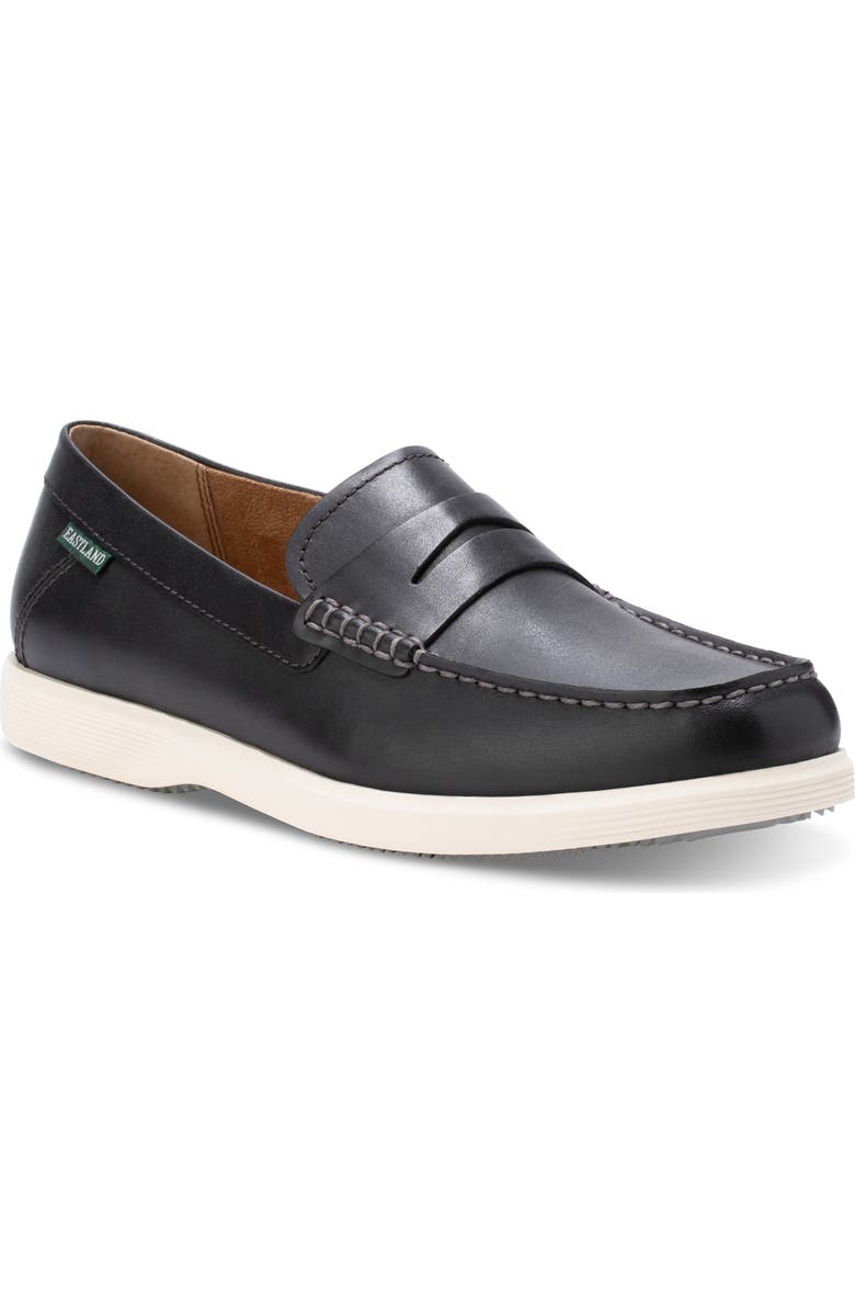 Eastland Baldwin Water Resistant Penny Loafer, Main, color, Black