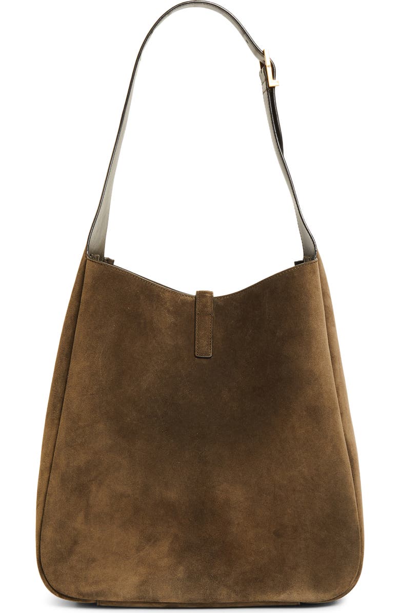 Saint Laurent Large 5 à 7 Leather Hobo Bag, Alternate, color, Light Musk