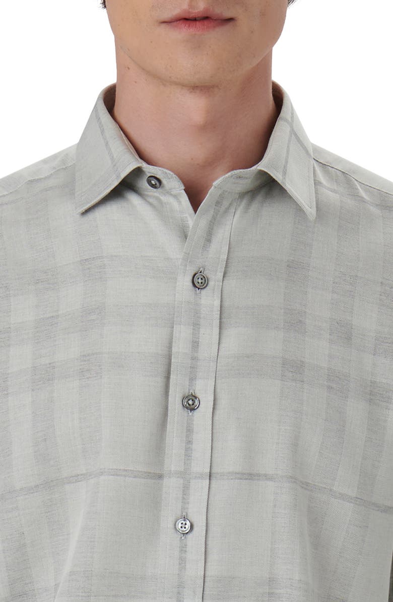 Bugatchi Julian Plaid Shaped Fit Stretch Cotton Button-Up Shirt, Alternate, color,