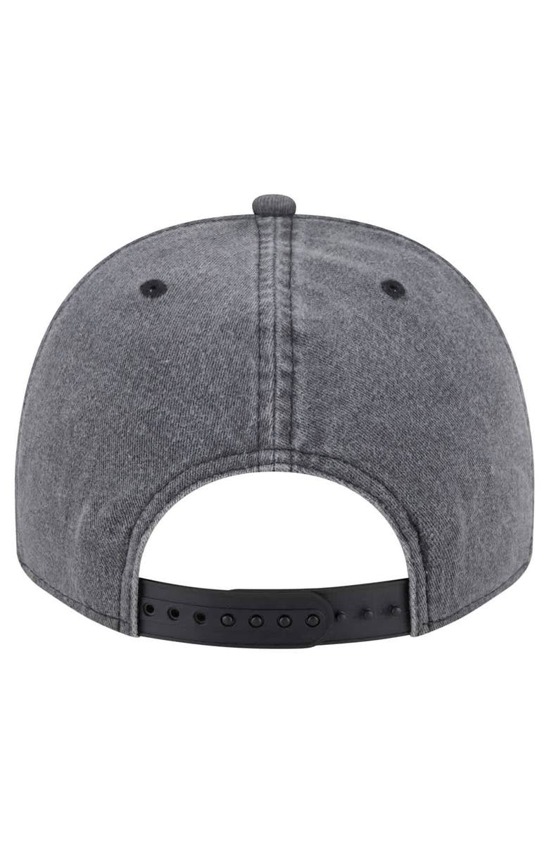 New Era Men's New Era Charcoal Boston Bruins Throwback Washed A-Frame Pre-Curved 9FIFTY Snapback Hat, Alternate, color, Charcoal