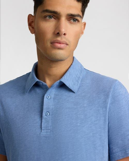 Onia Heavyweight Slub Polo In Blue