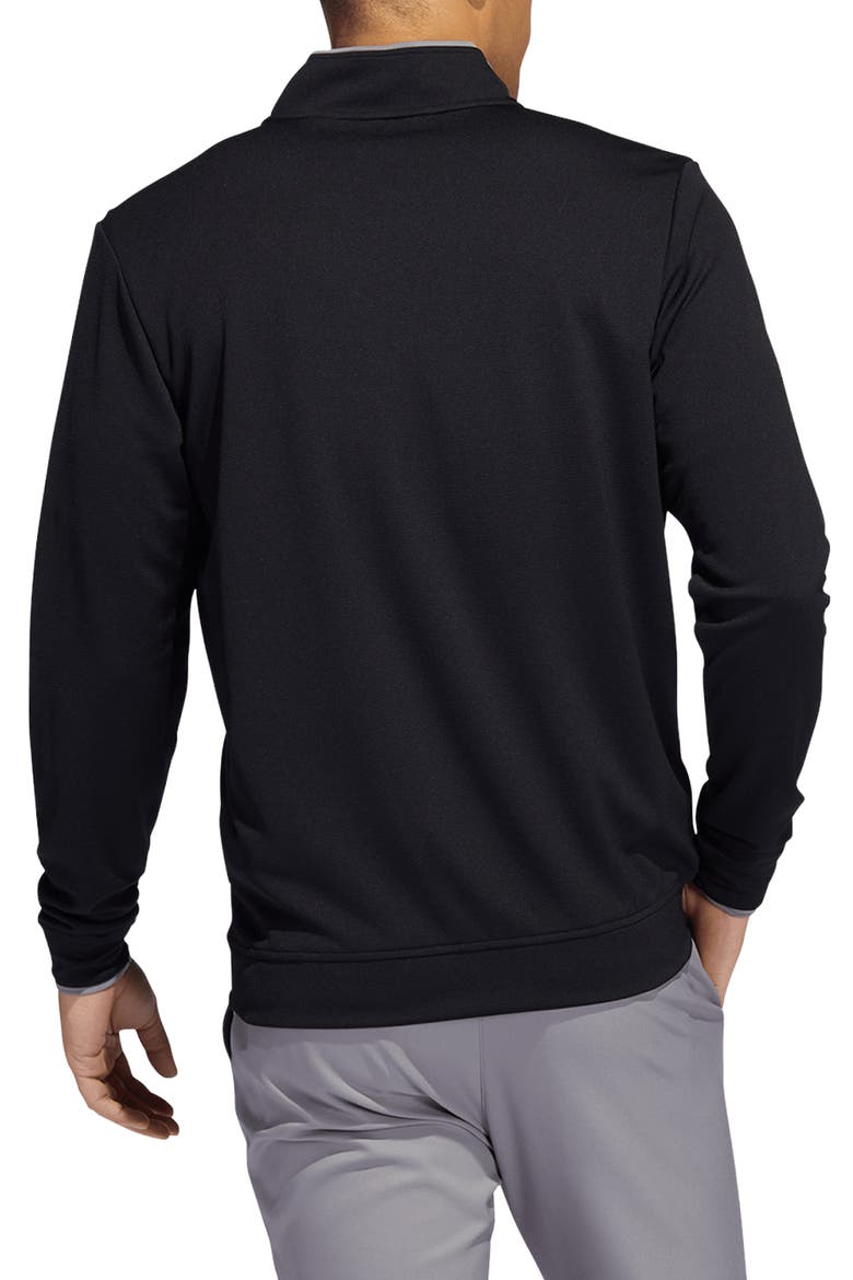 Recycled Polyester Half Zip Pullover, Alternate, color, BLACK