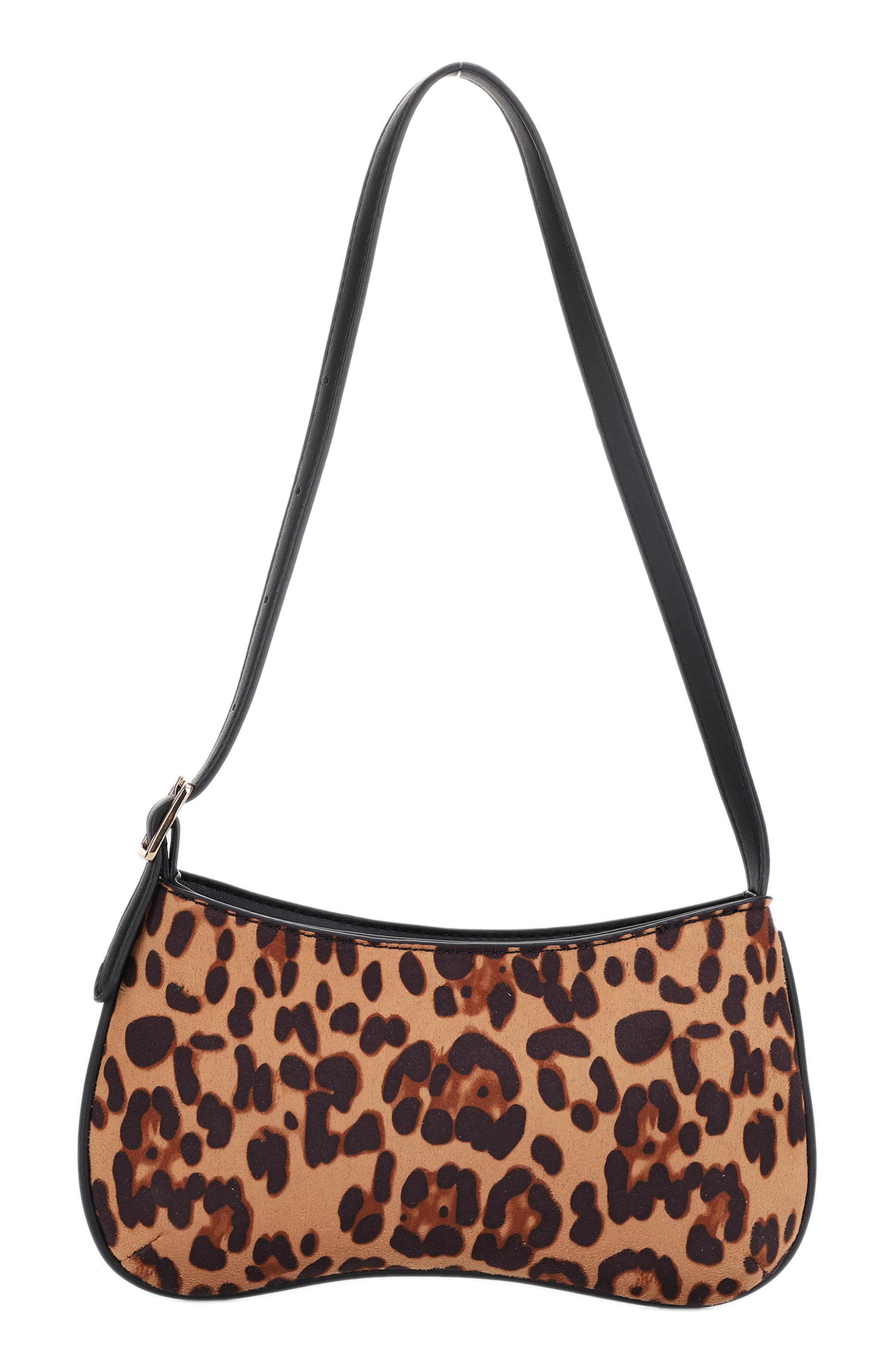 Mali + Lili Imani Leopard Recycled Vegan Leather Shoulder Bag, Main, color, 
