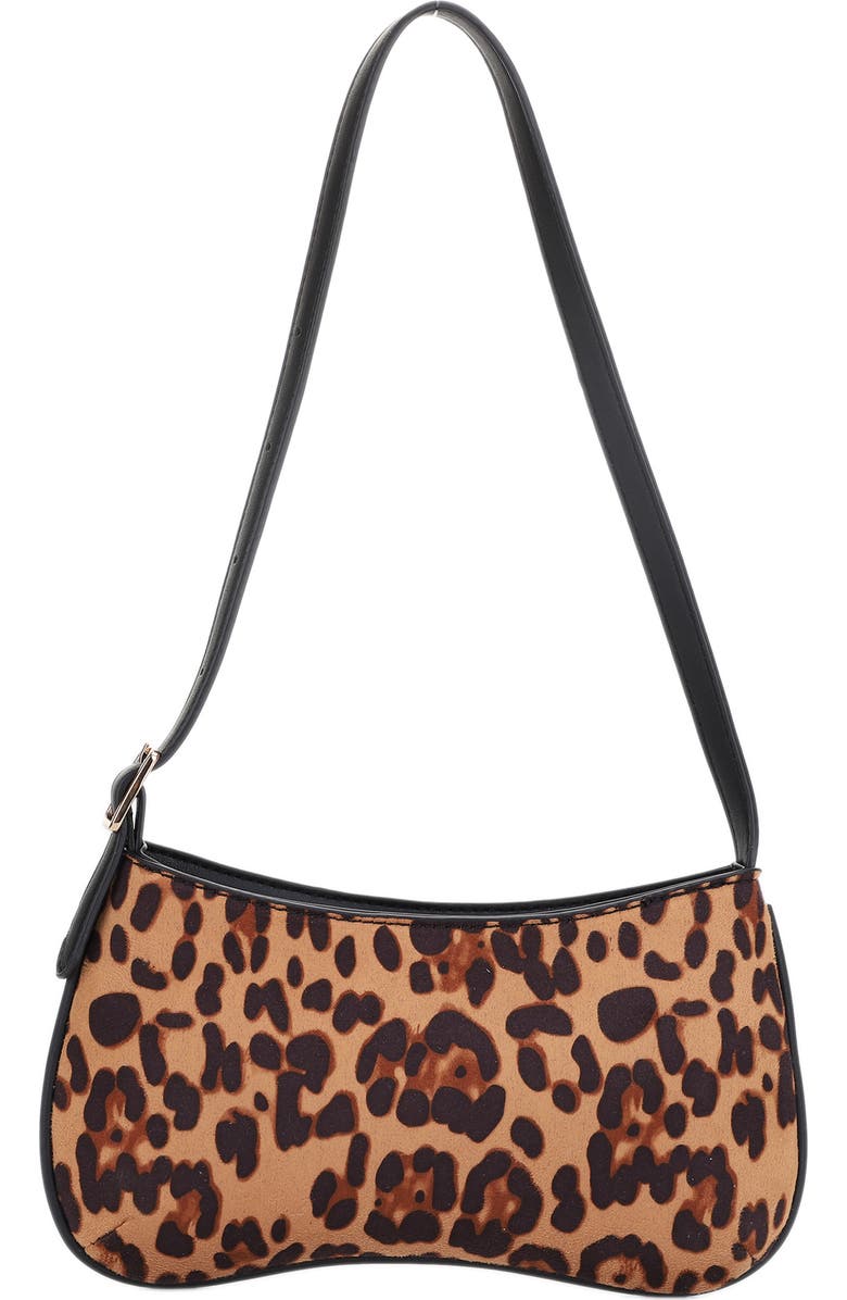 Mali + Lili Imani Leopard Recycled Vegan Leather Shoulder Bag, Main, color,