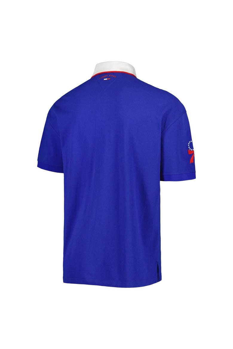 Men's Tommy Jeans Royal Philadelphia 76ers Stanley Pique Polo, Alternate, color, Royal
