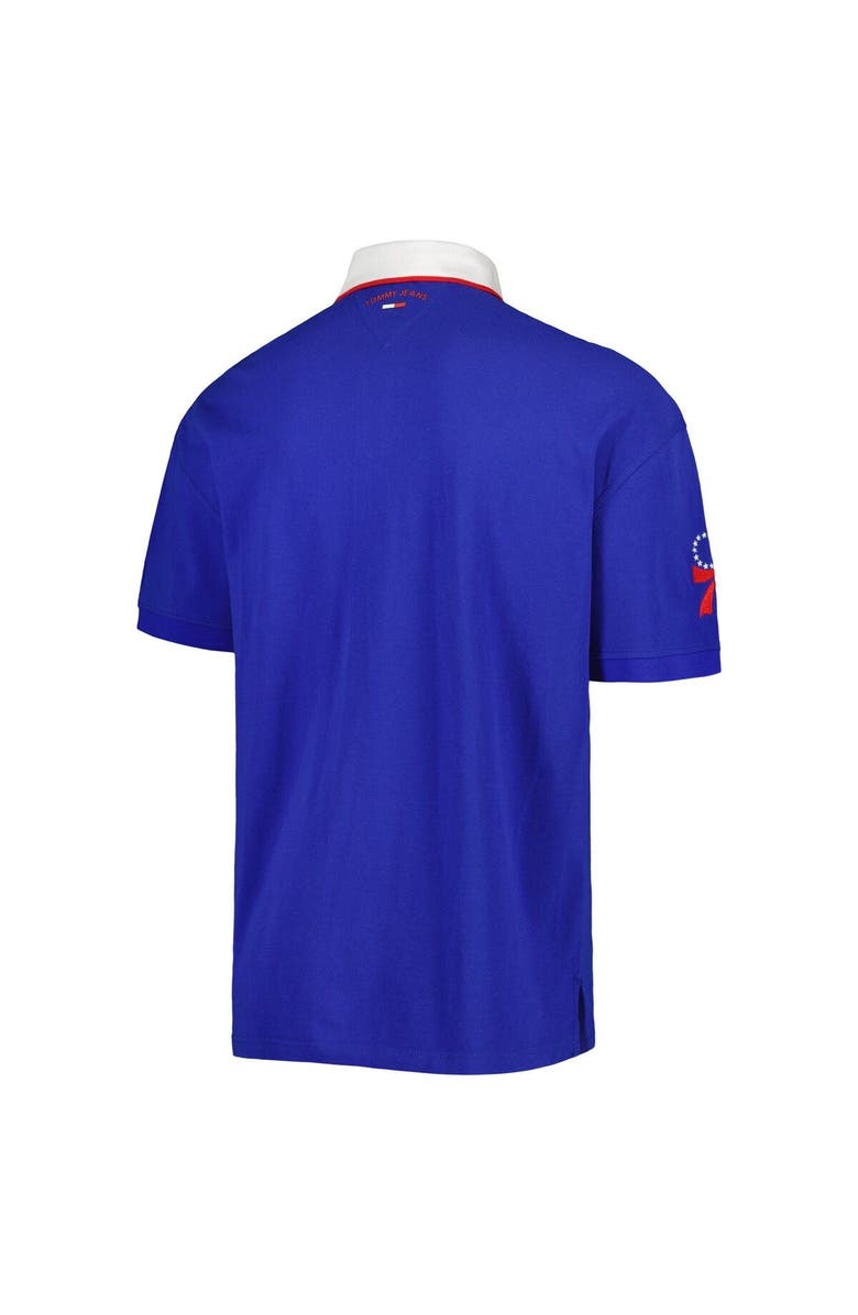 TOMMY JEANS Men's Tommy Jeans Royal Philadelphia 76ers Stanley Pique Polo, Alternate, color, Royal