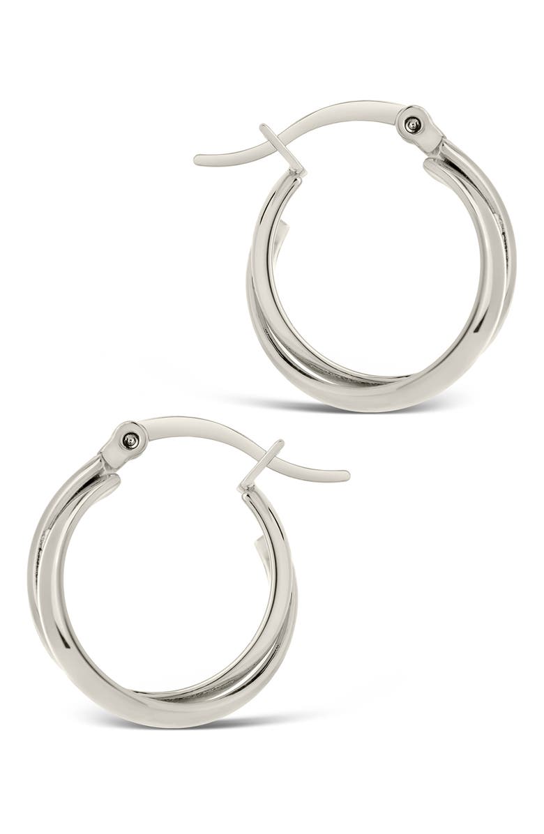 Sterling Forever Claire Hoop Earrings, Alternate, color,