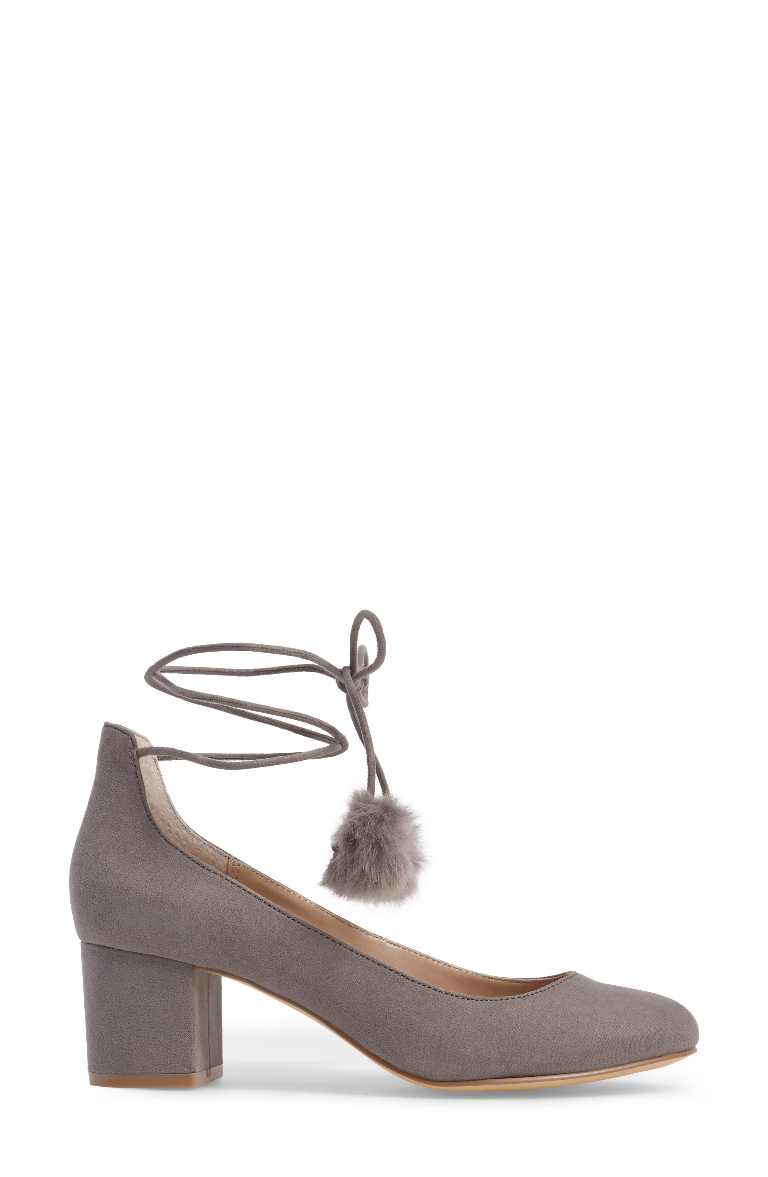 Charles by Charles David Libby Faux Fur Pompom Pump, Alternate, color, 