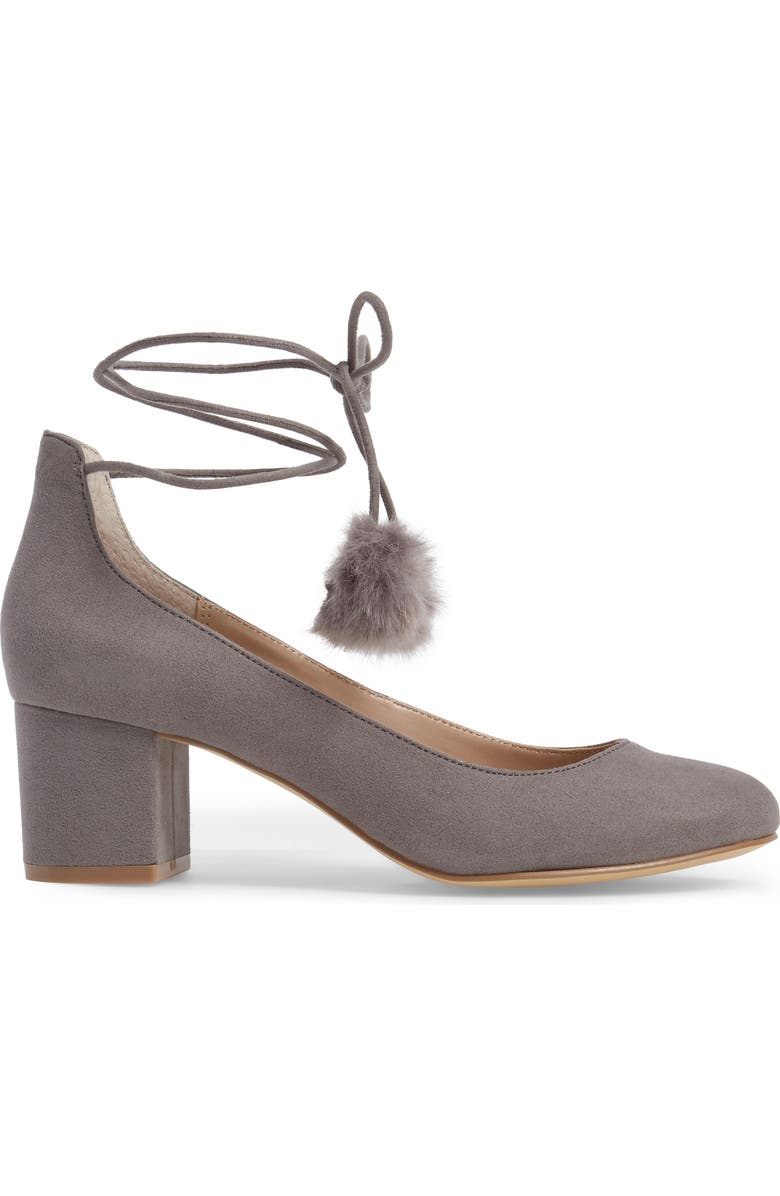 Charles by Charles David Libby Faux Fur Pompom Pump, Alternate, color,