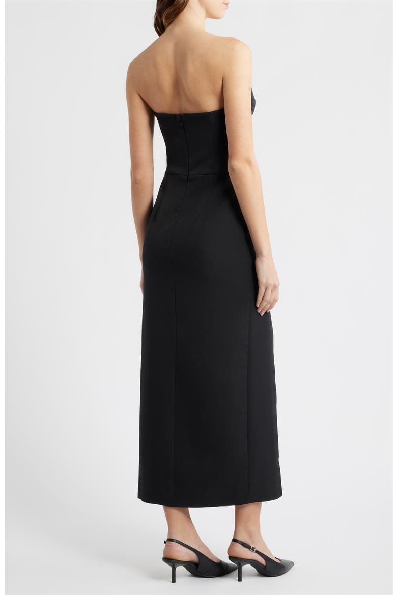 Sweetheart Neck Strapless Cocktail Dress, Alternate, color, BLACK