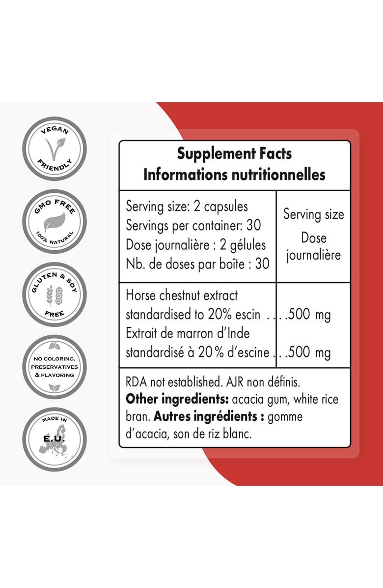 SuperSmart Horse Chestnut Extract 500mg, Alternate, color, NO COLOR