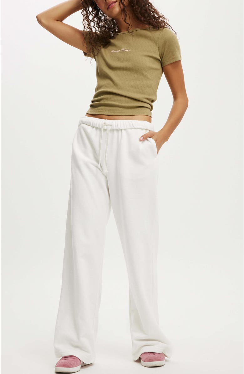 Cotton On Fitted Graphic Pointelle Longline Tee, Alternate, color,