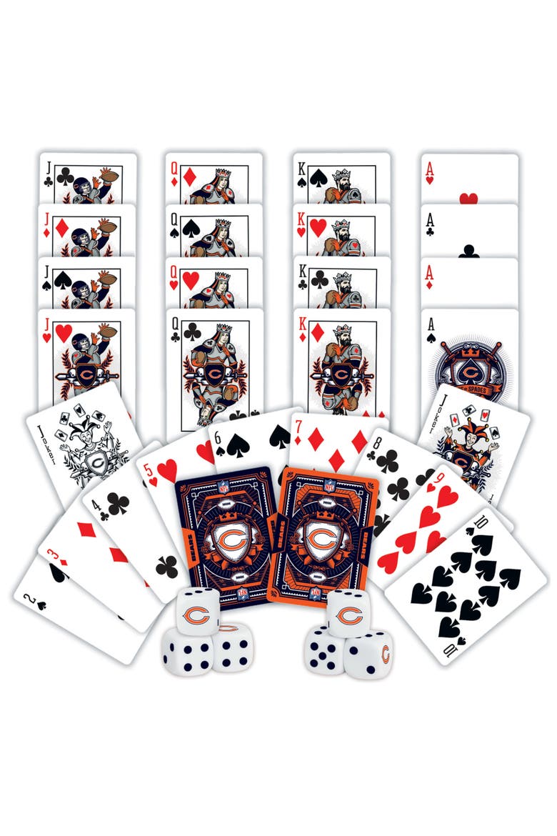 Chicago Bears Playing Cards & Dice, Alternate, color, Multicolor