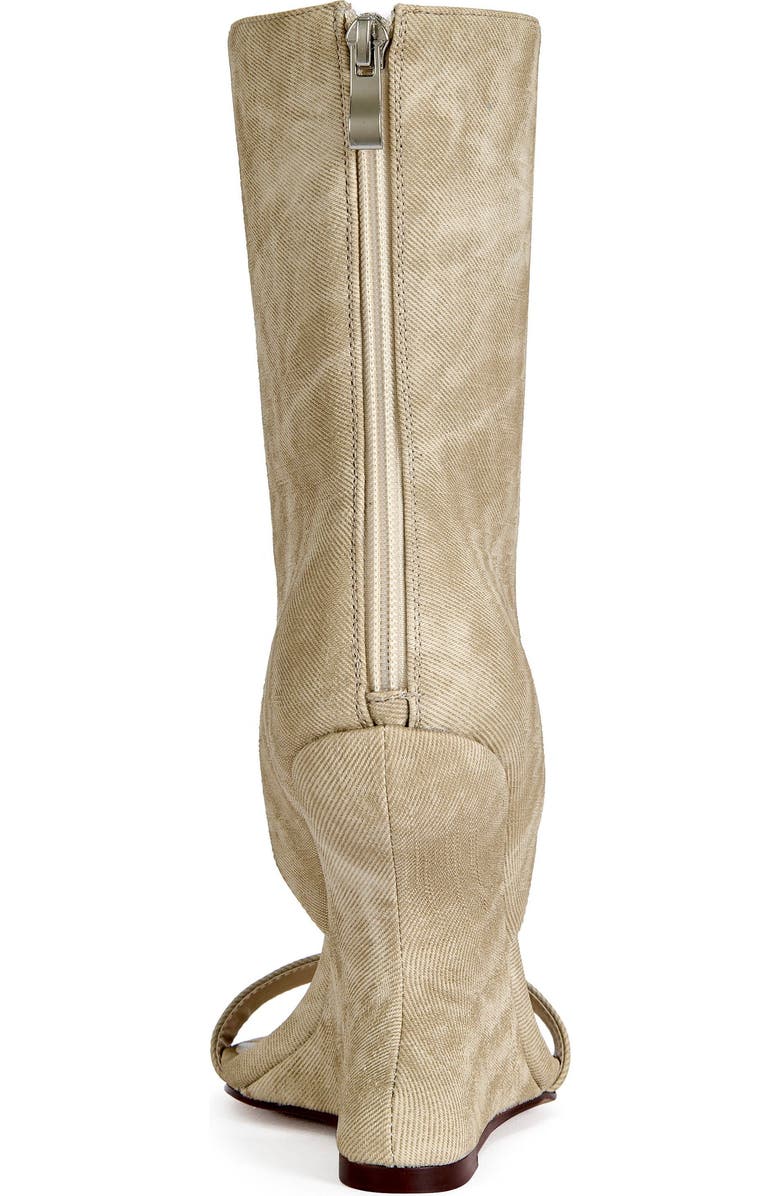 AZALEA WANG RAFFAELLO-BEIGE WEDGE SANDAL BOOTIE - BEIGE / 6 / WEDGE, Alternate, color, Beige