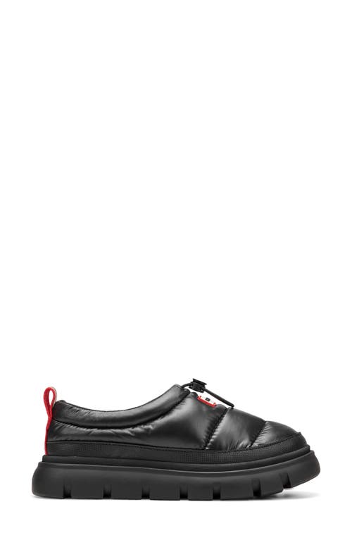 Hunter Madi Platform Puffer Slipper In Black