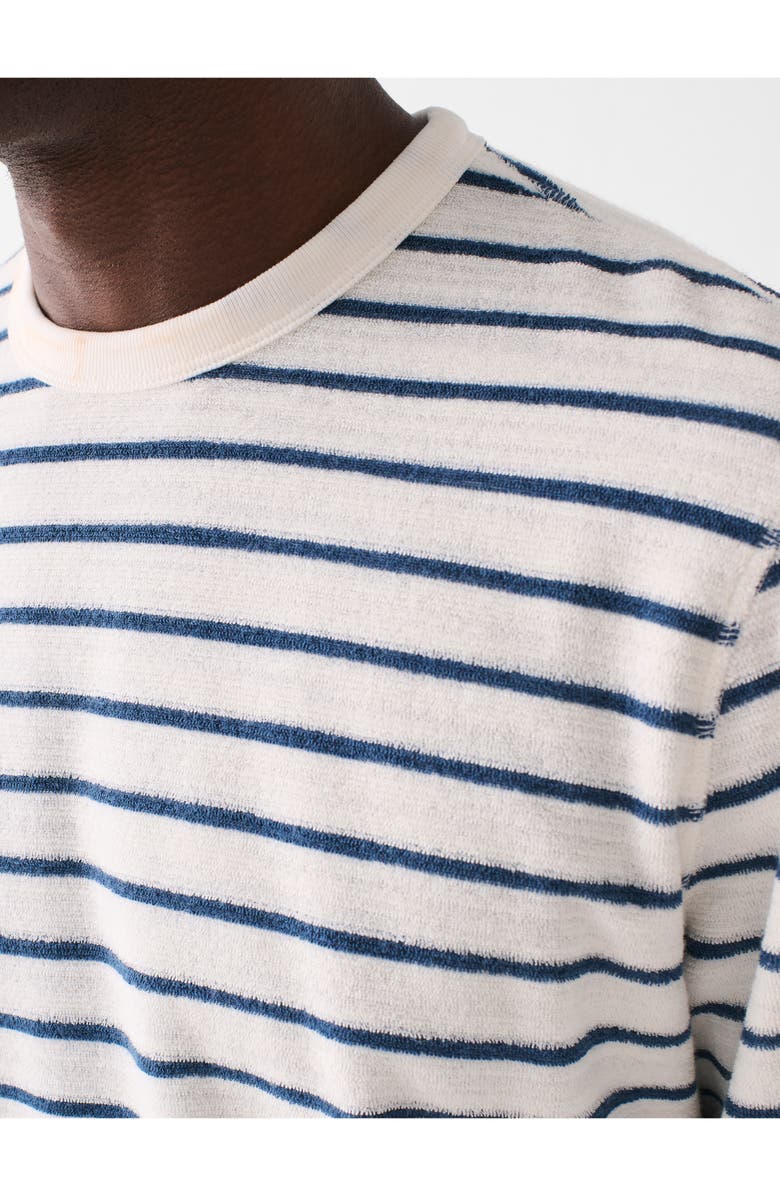 Faherty Cabana Breton Stripe Terry Cloth Crewneck Sweatshirt, Alternate, color, 