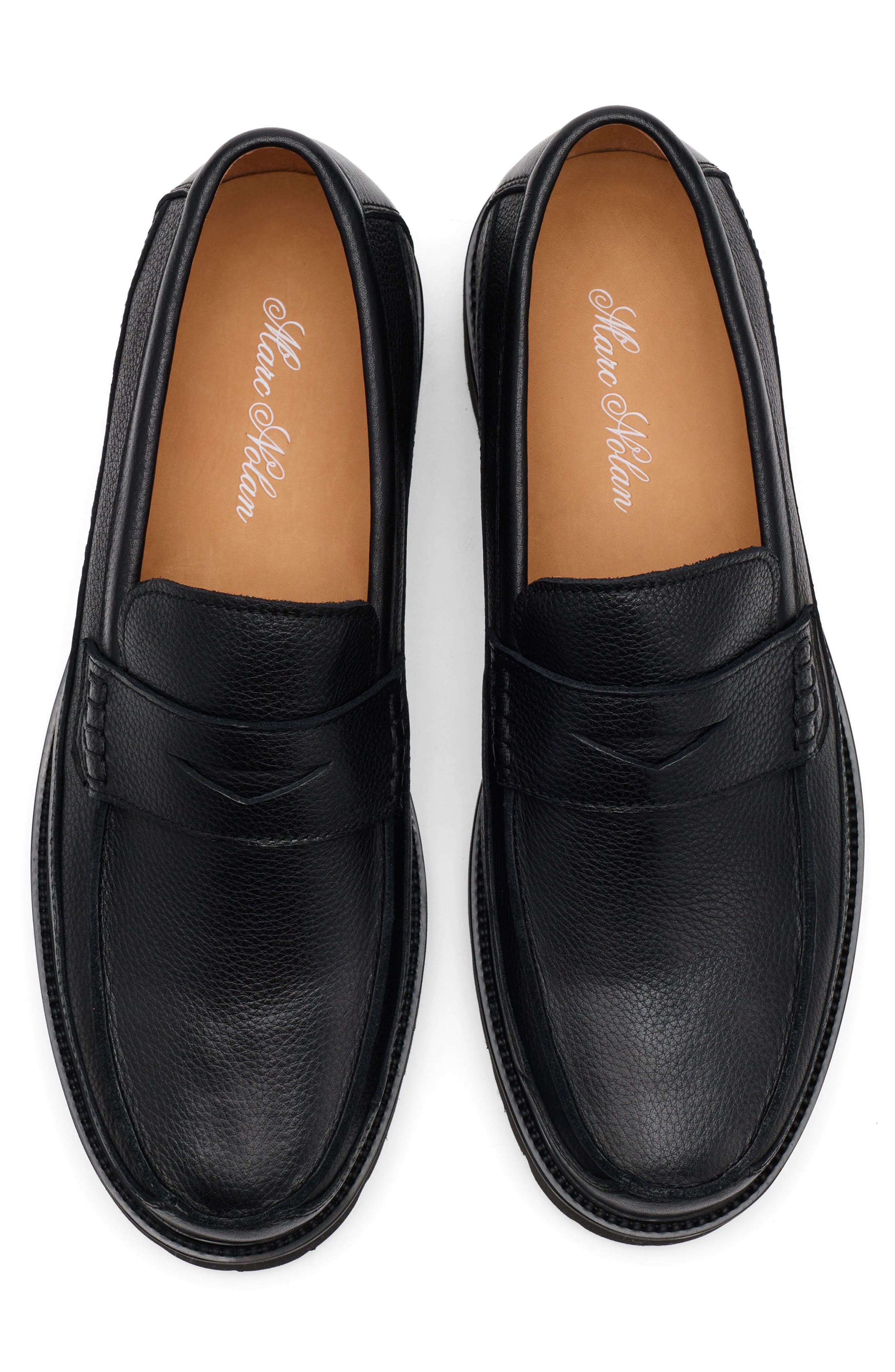 Adler Lug Sole Penny Loafer, Alternate, color, BLACK PEBBLE