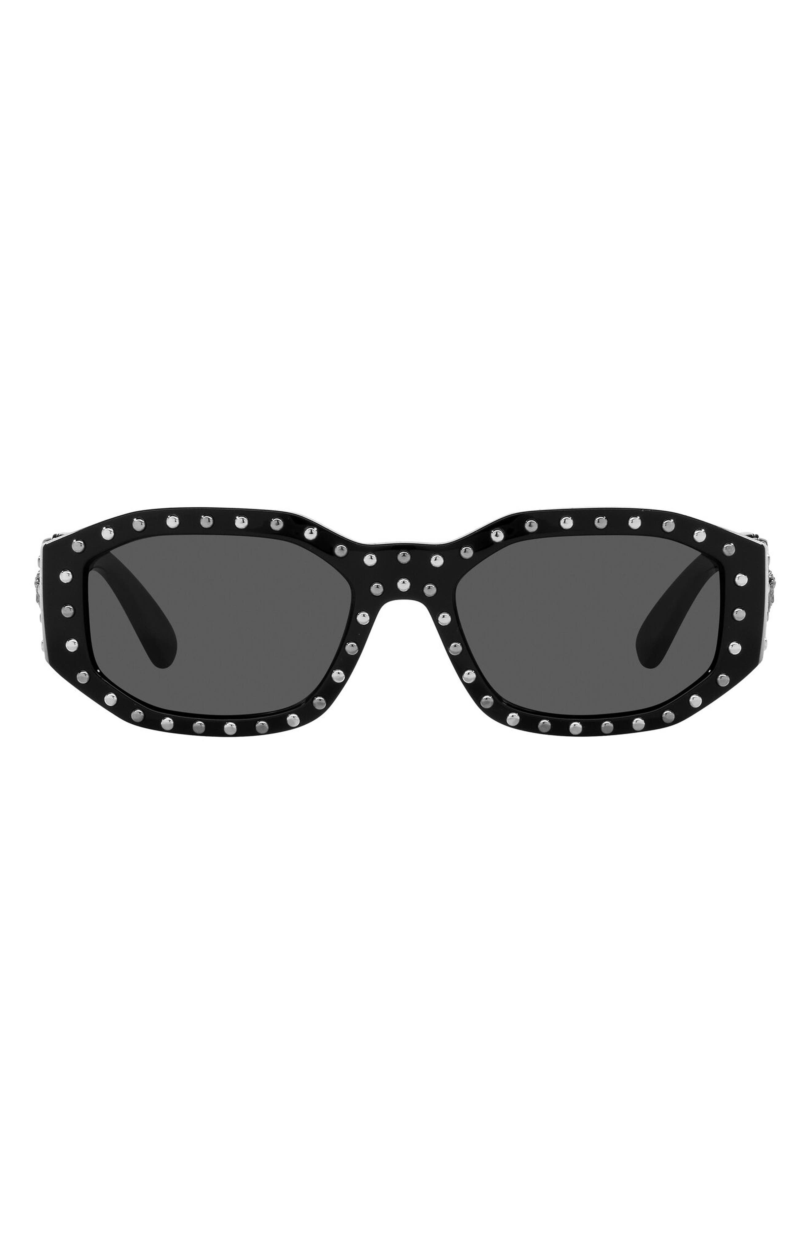 Versace Biggie 53mm Round Sunglasses