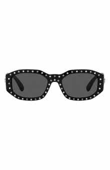 Versace Biggie 53mm Round Sunglasses