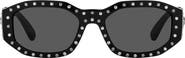 Versace Biggie 53mm Round Sunglasses