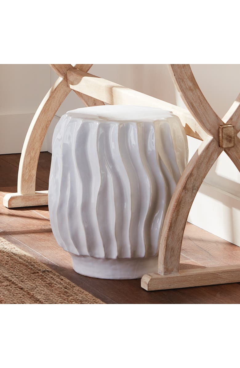 Napa Home & Garden Tatiana Side Table - White Clay Accent Table, Alternate, color, White