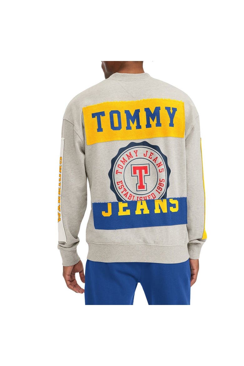 Men's Tommy Jeans Gray Golden State Warriors James Patch Pullover Sweatshirt, Alternate, color, Gray