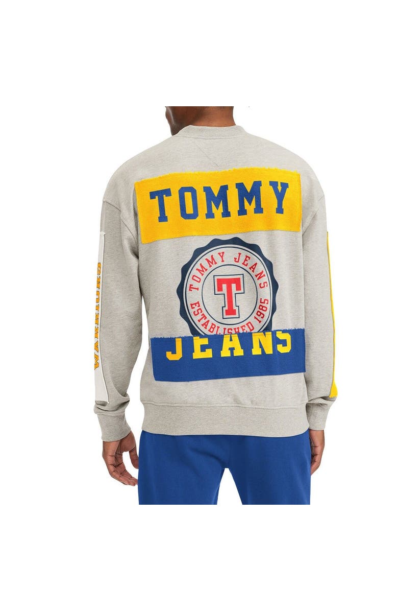 TOMMY JEANS Men's Tommy Jeans Gray Golden State Warriors James Patch Pullover Sweatshirt, Alternate, color, Gray