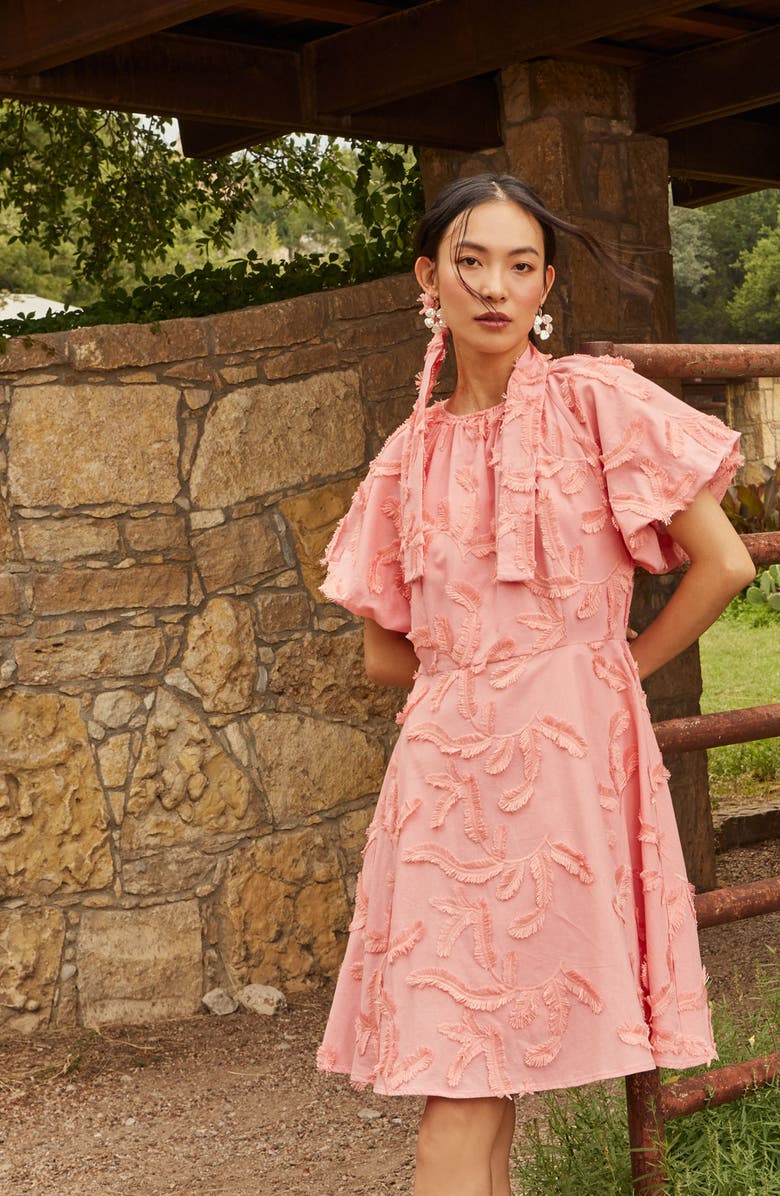 Misook Puff Sleeve Minidress, Alternate, color,