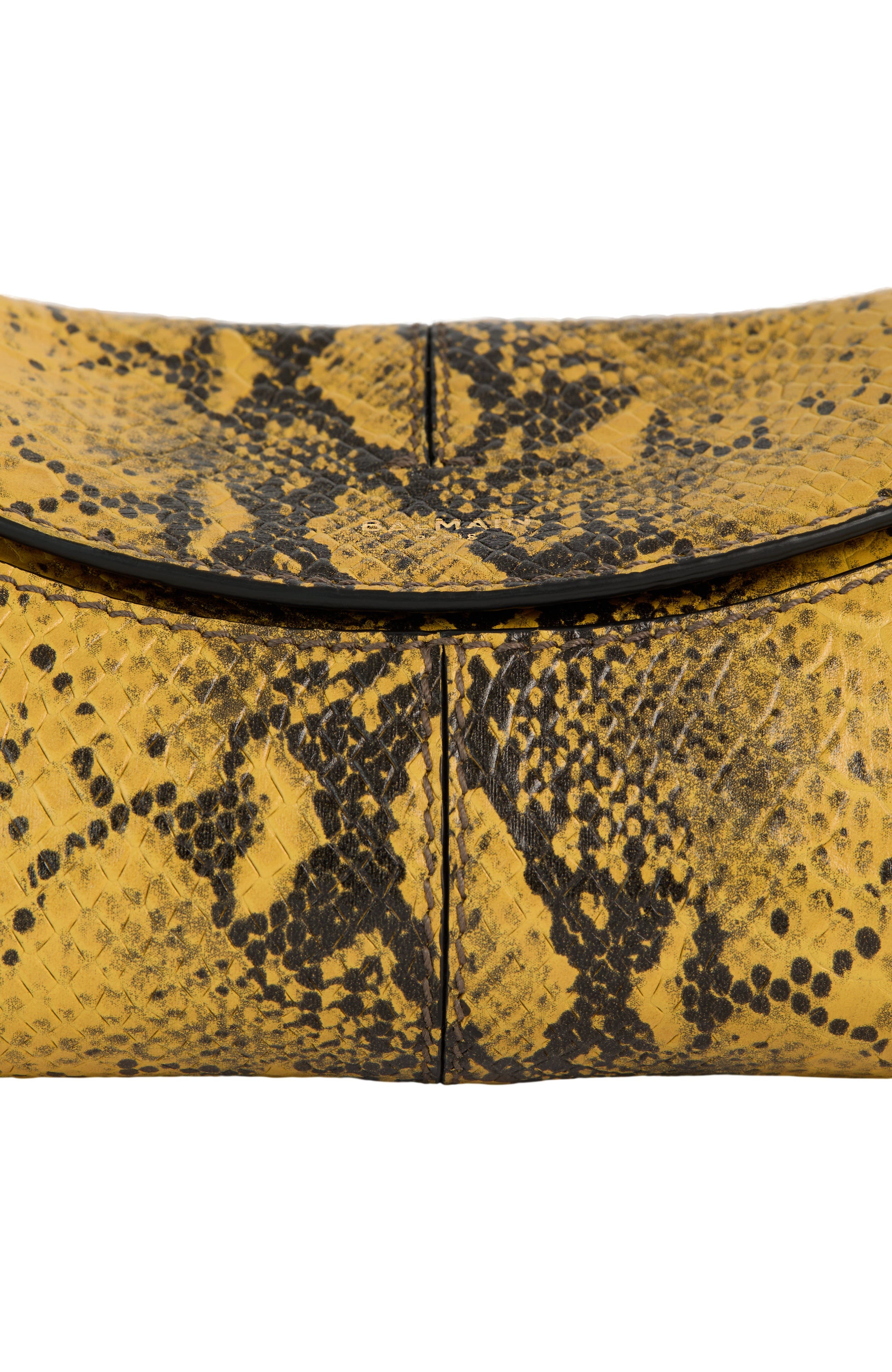 64-83 Small Bag in Python-Effect Leather, Alternate, color, yellow
