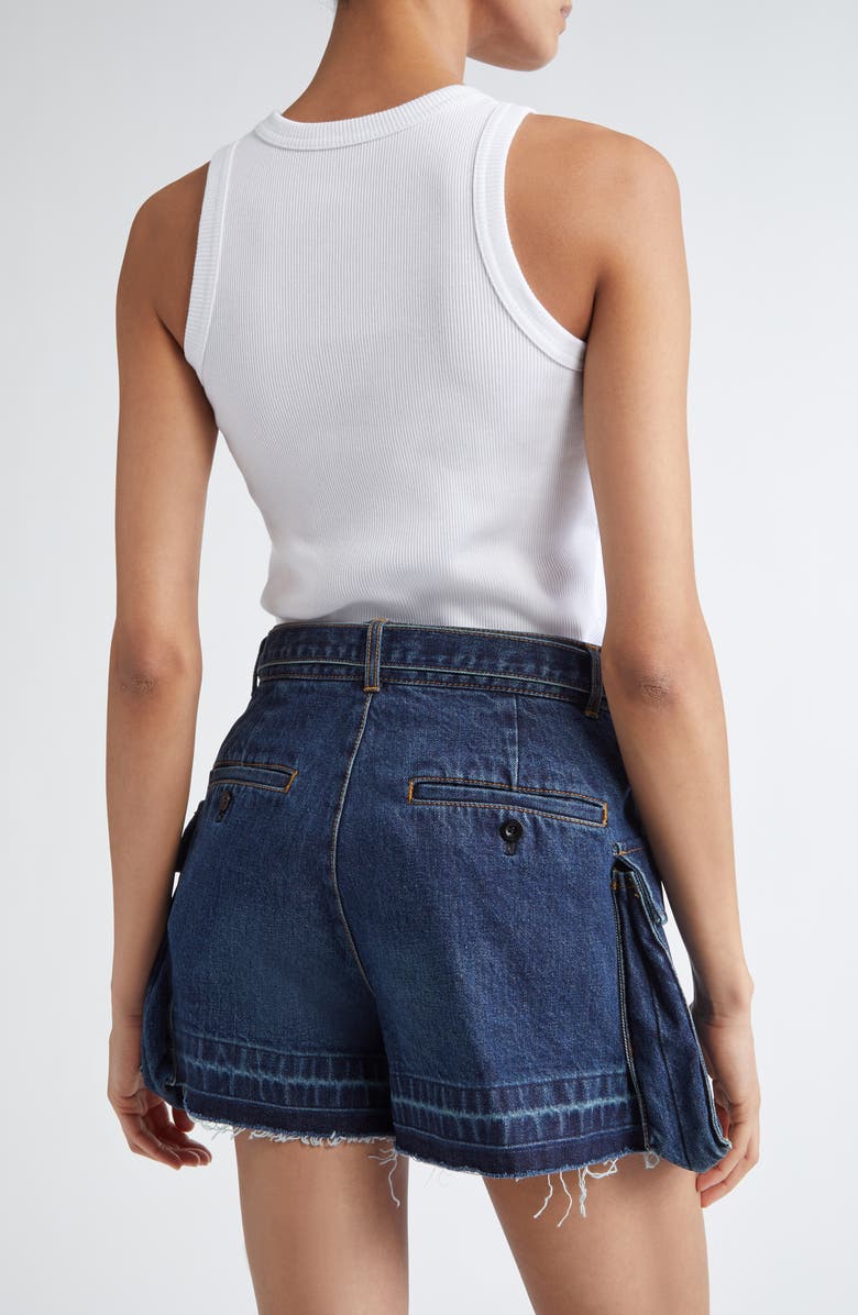 Sacai Embroidered Logo Rib Tank, Alternate, color, White