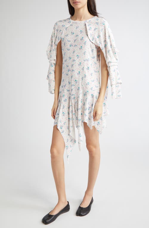 ASHLEY WILLIAMS ASHLEY WILLIAMS BUNNY WINGS LONG SLEEVE POINTELLE ASYMMETRIC MINIDRESS 