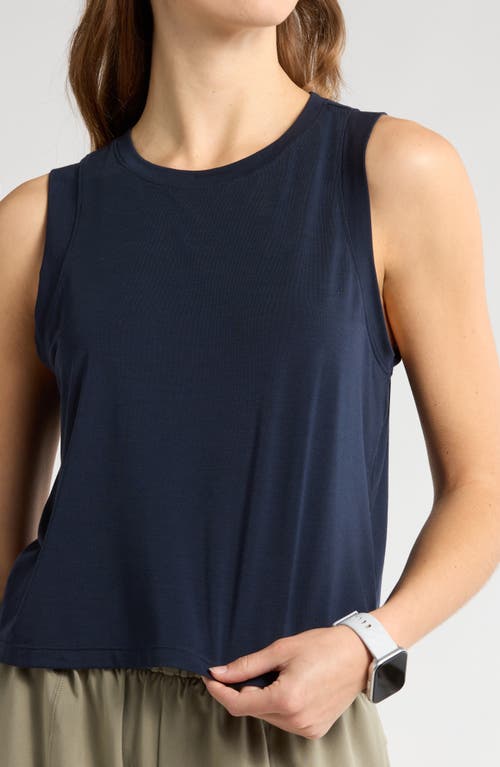 Zella Breathe Active Tank In Navy Sapphire