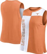 FANATICS Women's Fanatics Branded Texas Orange/White Texas Longhorns Colorblock High Neck Tank Top