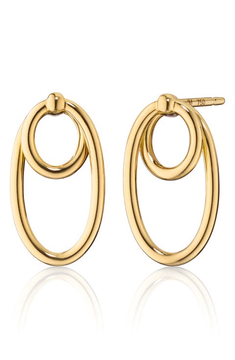 Infinite & Boundless 18k Gold Double Oval Hoop Earrings