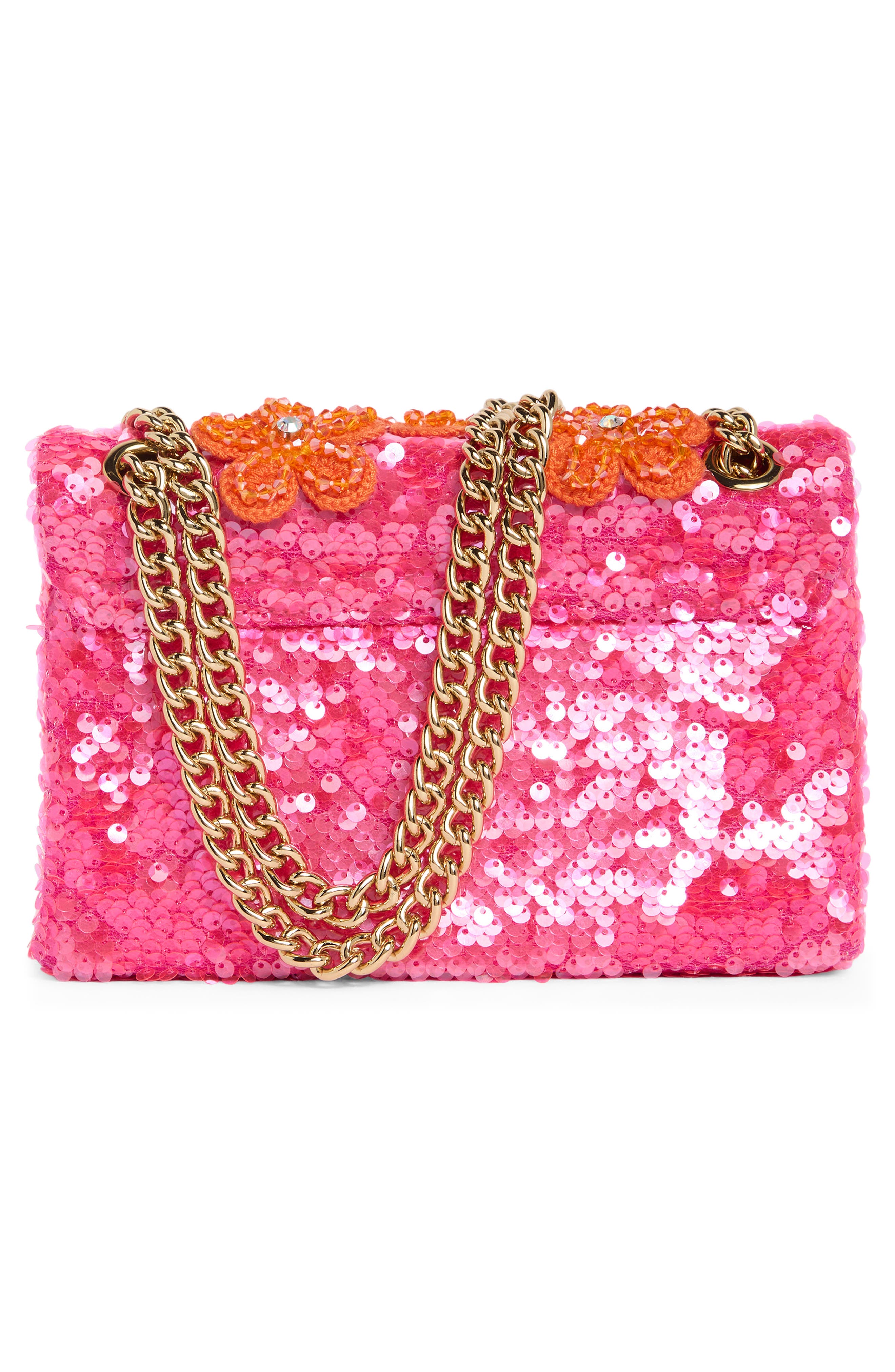 Kurt Geiger London Mini Brixton Sequin Crossbody Bag, Alternate, color, Open Pink