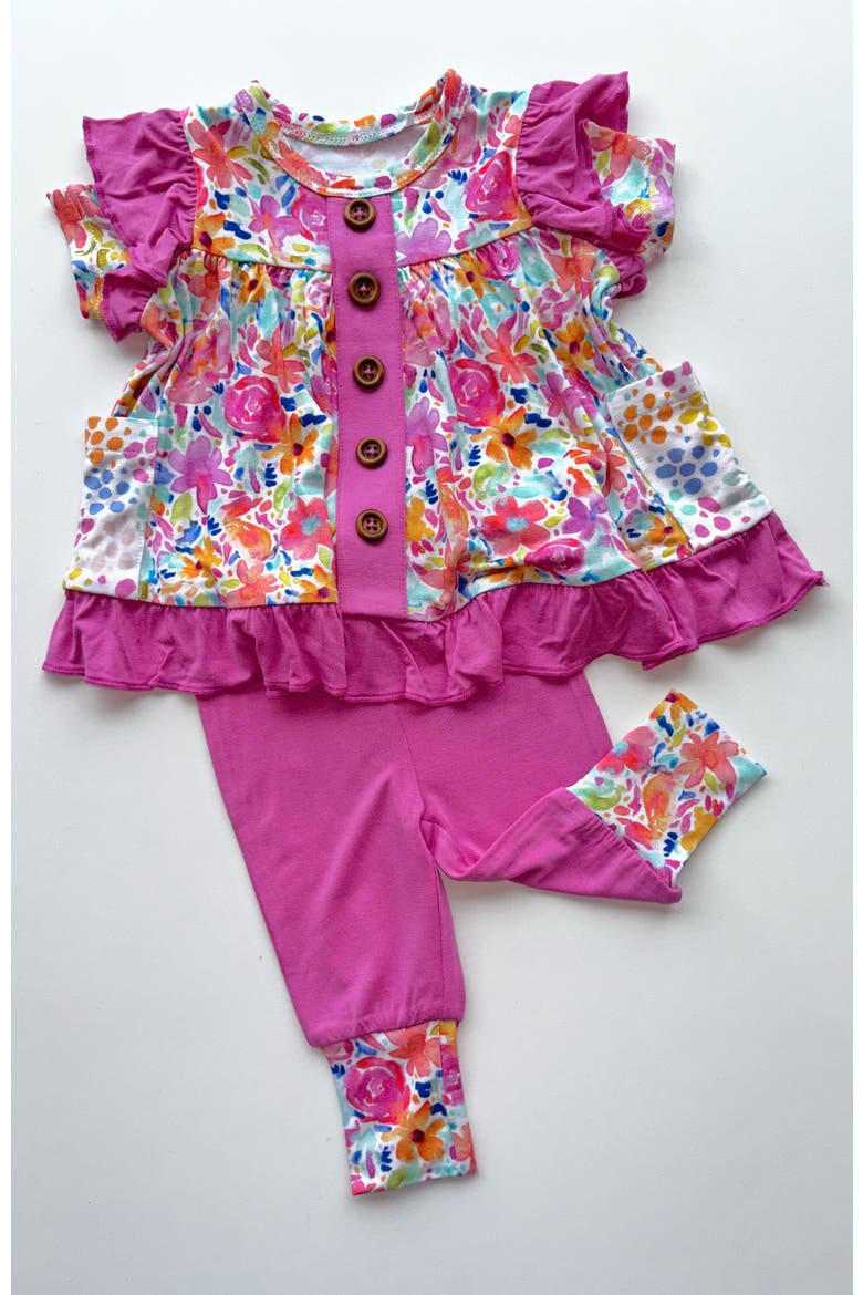 Korrie Peplum & Legging Set, Main, color, Floral