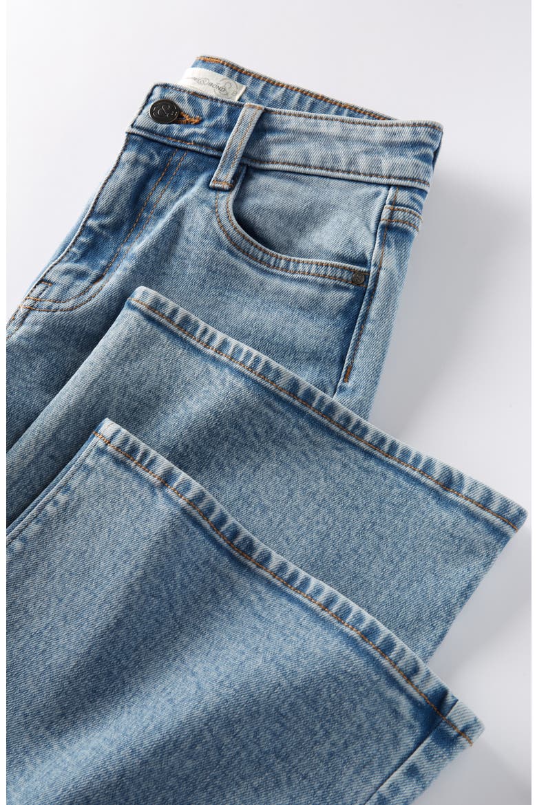 Kids' Stretch Denim Wide Leg Jeans, Alternate, color, LIGHT WASH