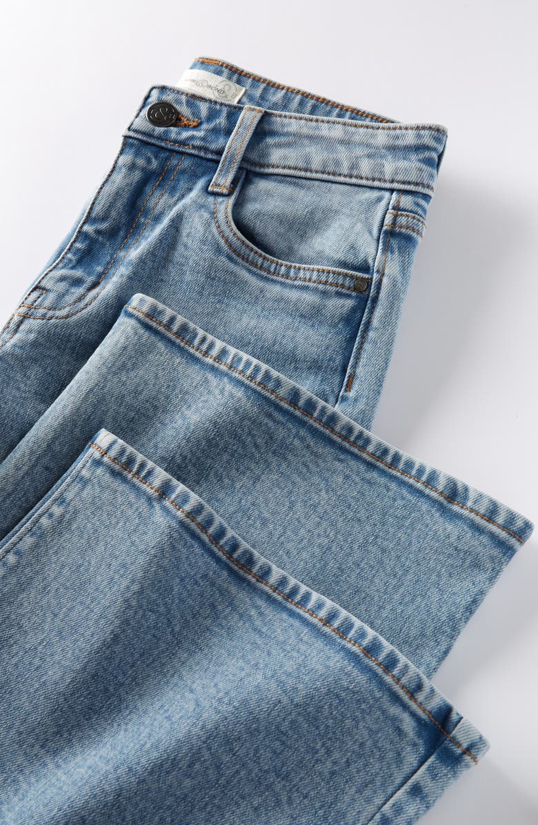 Treasure & Bond Kids' Stretch Denim Wide Leg Jeans, Alternate, color, Light Wash