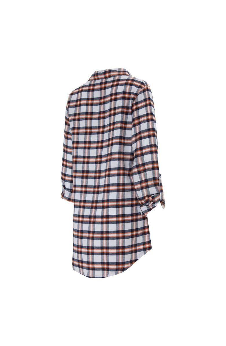 CONCEPTS SPORT Women's Concepts Sport Aqua Miami Dolphins Sienna Plaid Full-Button Long Sleeve Nightshirt, Alternate, color, Aqua