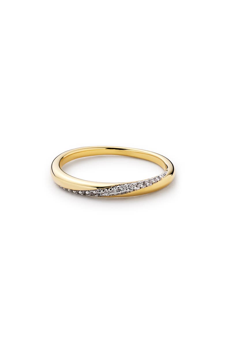 Ana Luisa Kira Pavé Ring, Alternate, color, Gold / Clear