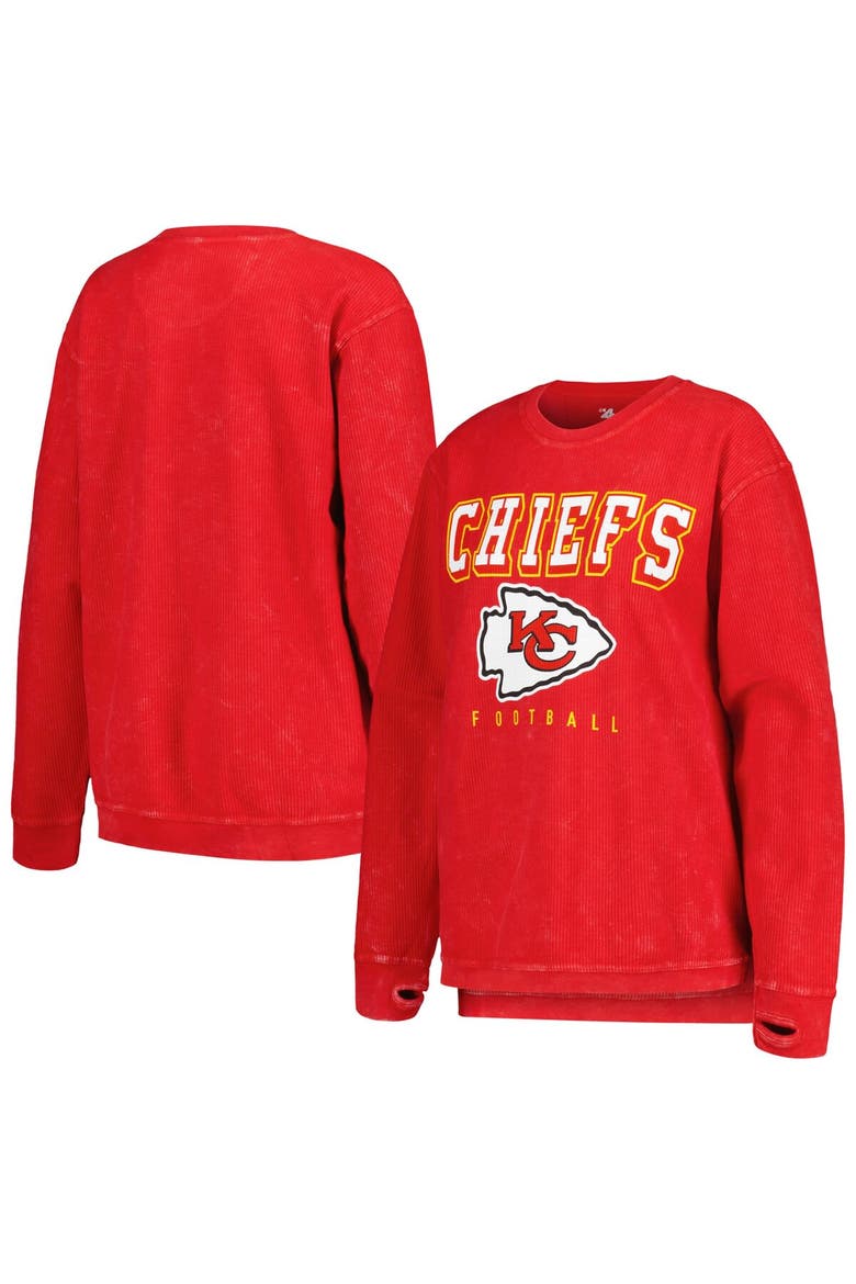 Women's G-III 4Her by Carl Banks Red Kansas City Chiefs Comfy Cord Pullover Sweatshirt, Alternate, color, Red