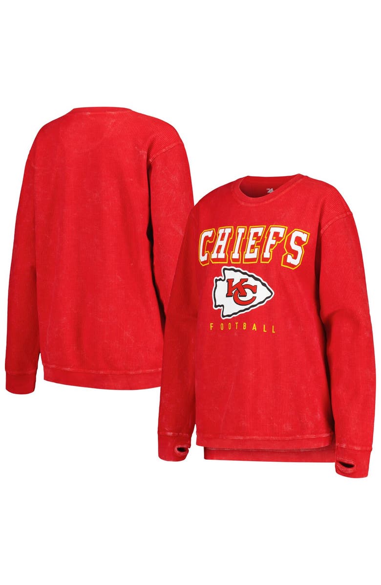 G-III 4HER BY CARL BANKS Women's G-III 4Her by Carl Banks Red Kansas City Chiefs Comfy Cord Pullover Sweatshirt, Alternate, color, Red