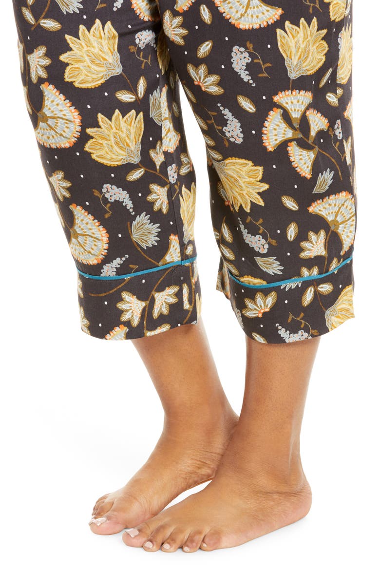 Print Crop Pajama Pants, Alternate, color, BLACK PAISLEY