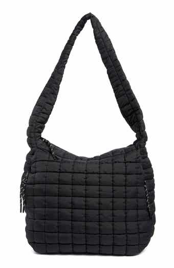 URBAN EXPRESSIONS HANDBAGS Square Quilt Nylon Hobo Bag